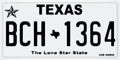 TX license plate BCH1364