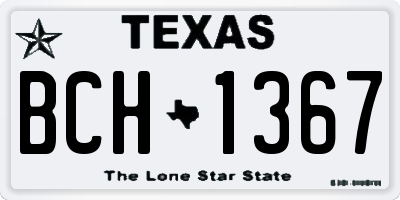 TX license plate BCH1367