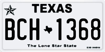 TX license plate BCH1368