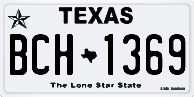 TX license plate BCH1369