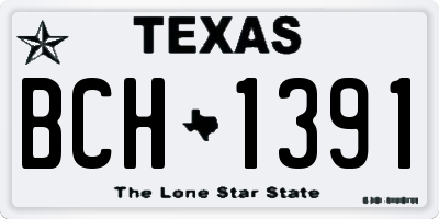 TX license plate BCH1391
