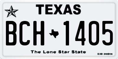 TX license plate BCH1405