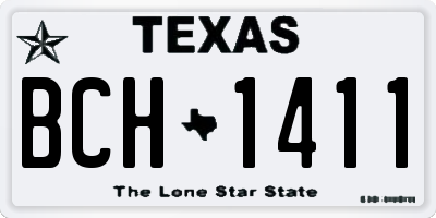 TX license plate BCH1411