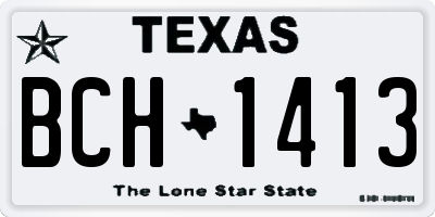 TX license plate BCH1413