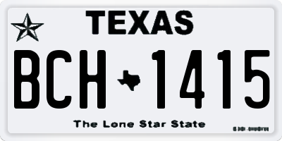 TX license plate BCH1415