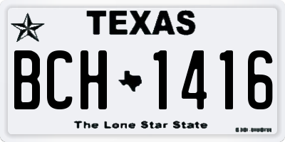 TX license plate BCH1416