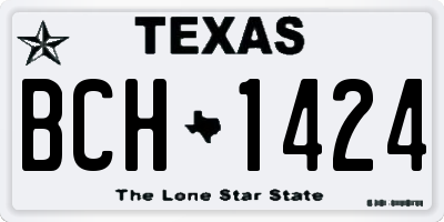 TX license plate BCH1424