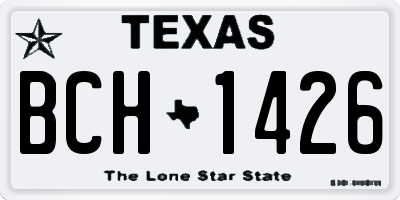 TX license plate BCH1426