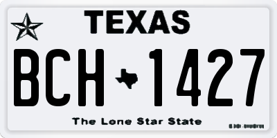 TX license plate BCH1427