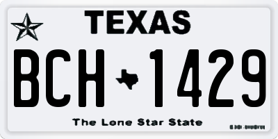 TX license plate BCH1429