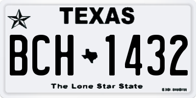 TX license plate BCH1432
