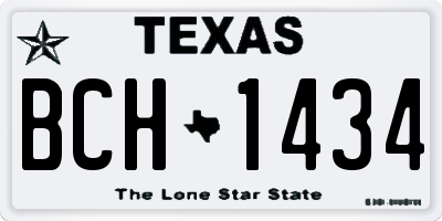 TX license plate BCH1434