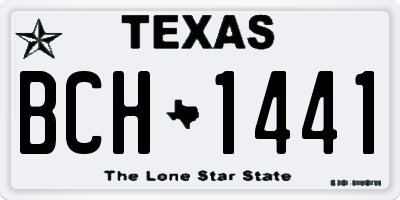 TX license plate BCH1441