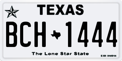 TX license plate BCH1444