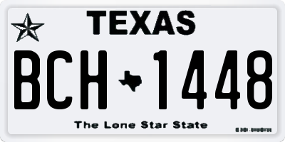 TX license plate BCH1448