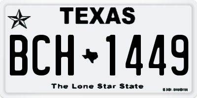 TX license plate BCH1449