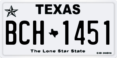 TX license plate BCH1451