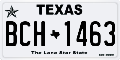 TX license plate BCH1463