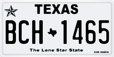 TX license plate BCH1465