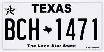 TX license plate BCH1471