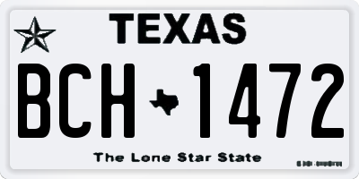 TX license plate BCH1472