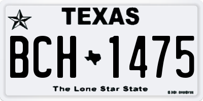 TX license plate BCH1475