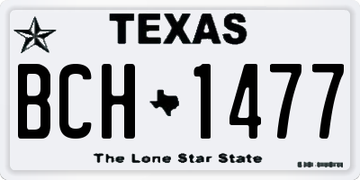 TX license plate BCH1477