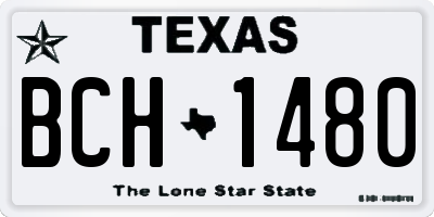 TX license plate BCH1480