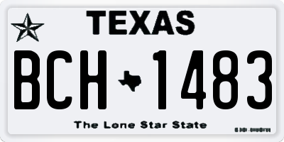 TX license plate BCH1483