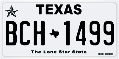 TX license plate BCH1499