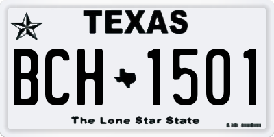 TX license plate BCH1501