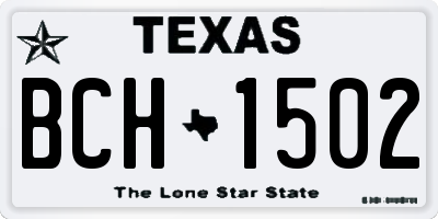 TX license plate BCH1502