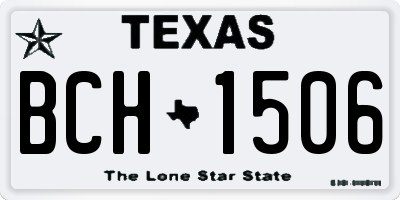 TX license plate BCH1506
