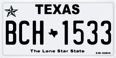TX license plate BCH1533