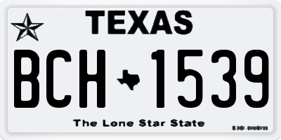 TX license plate BCH1539