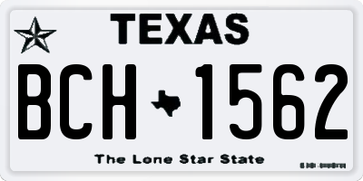 TX license plate BCH1562