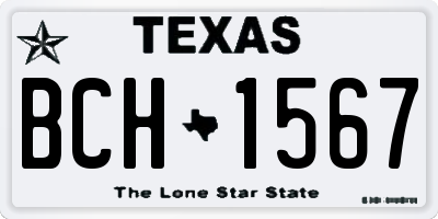 TX license plate BCH1567