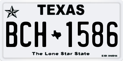 TX license plate BCH1586