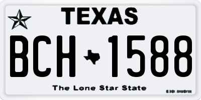 TX license plate BCH1588