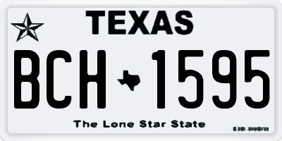 TX license plate BCH1595