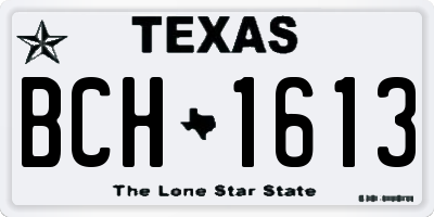 TX license plate BCH1613