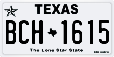 TX license plate BCH1615