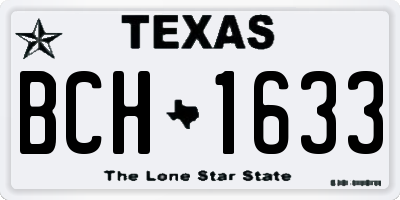 TX license plate BCH1633