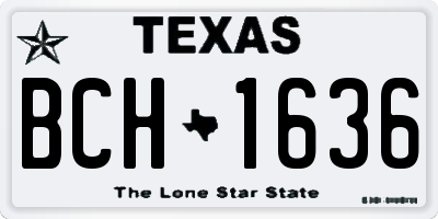 TX license plate BCH1636
