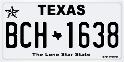 TX license plate BCH1638