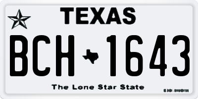 TX license plate BCH1643