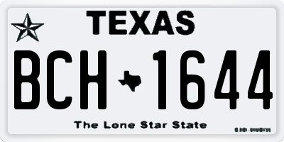 TX license plate BCH1644
