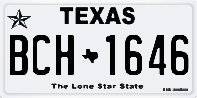 TX license plate BCH1646