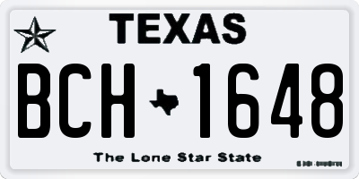 TX license plate BCH1648