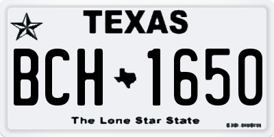 TX license plate BCH1650